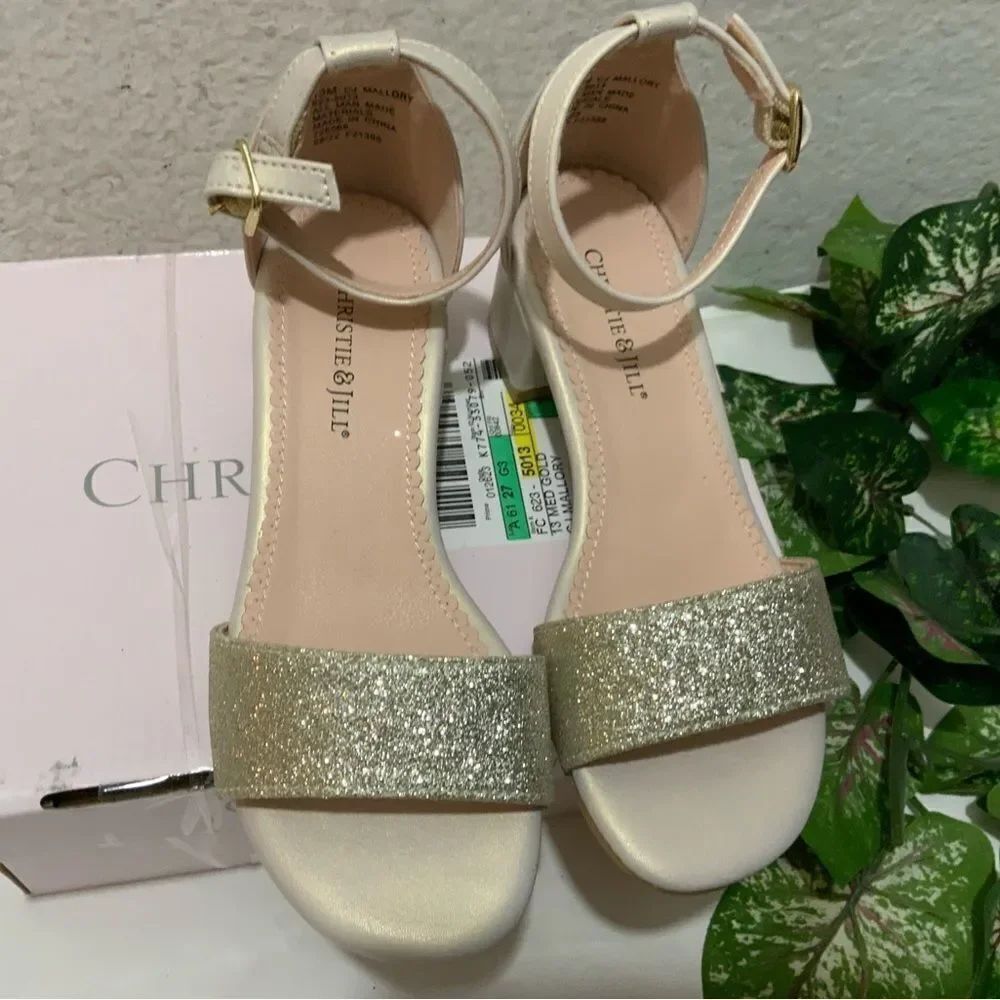 Christie & Jill Little & Big Girls Mallory Block Heel Pumps